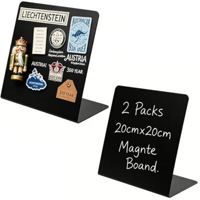 DXdixiu Pacote de 2 quadros magnéticos para quadro de avisos de mesa, quadro de avisos magnético de metal, suporte magnético para exibição de mesa, para casa, escola, cozinha, escritório (preto, M) DXdixiu Pacote de 2 quadros magnéticos para quadro de avisos de mesa, quadro de avisos magnético de metal, suporte magnético para exibição de mesa, para casa, escola, cozinha, escritório (preto, M)