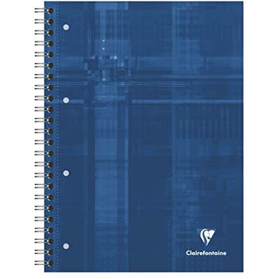 Clairefontaine Bind'O Block Cahier à Spirale Perforé Bleu, A4 22,5 x 29,7 cm, 160 páginas descartáveis Petits Carreaux Cadrées avec Marge Papier branco 90 g Couverture Rigide Clairefontaine Bind'O Block Cahier à Spirale Perforé Bleu, A4 22,5 x 29,7 cm, 160 páginas descartáveis Petits Carreaux Cadrées avec Marge Papier branco 90 g Couverture Rigide