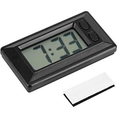 FTVOGUE Relógio digital LED portátil, ecrã LCD grande 4,65 x 2,2 cm, preto, material ABS, calendário e data, alimentado por bateria, para quarto e escritório, 7,7 x 4,24 x 1,77 cm FTVOGUE Relógio digital LED portátil, ecrã LCD grande 4,65 x 2,2 cm, preto, material ABS, calendário e data, alimentado por bateria, para quarto e escritório, 7,7 x 4,24 x 1,77 cm