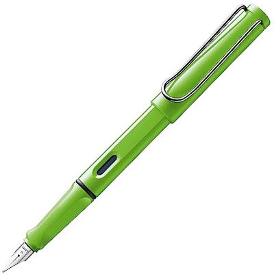 Lamy safari verde Caneta de tinta permanente com empunhadura ergonómica e ponta de aço escovado tamanho M ideal para qualquer escrita e caligrafia inclui cartucho T 10 azul Para mão direita Lamy safari verde Caneta de tinta permanente com empunhadura ergonómica e ponta de aço escovado tamanho M ideal para qualquer escrita e caligrafia inclui cartucho T 10 azul Para mão direita