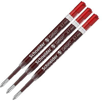 SCHNEIDER Conjunto de 3 peças sobressalentes, tinta de gel Gelion 39 vermelho SCHNEIDER Conjunto de 3 peças sobressalentes, tinta de gel Gelion 39 vermelho