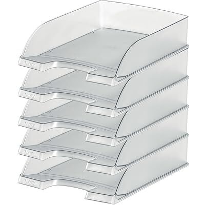 Leitz Standard Briefkorb Plus Tabuleiro de secretária (255 x 360 x 70 mm, transparente, poliestireno, A4, envelope, carta, papel) Leitz Standard Briefkorb Plus Tabuleiro de secretária (255 x 360 x 70 mm, transparente, poliestireno, A4, envelope, carta, papel)