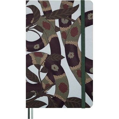 Moleskine Caderno Ano da Serpente, Caderno às Riscas com Capa Dura e Fecho Elástico, Coleção Ano da Serpente, Design Folhas, Formato Grande 13 x 21 cm Moleskine Caderno Ano da Serpente, Caderno às Riscas com Capa Dura e Fecho Elástico, Coleção Ano da Serpente, Design Folhas, Formato Grande 13 x 21 cm