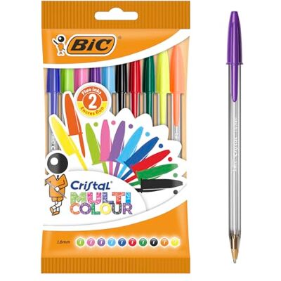 BIC Cristal Multicolour Embalagem de canetas esferográficas BIC Cristal Multicolour Embalagem de canetas esferográficas