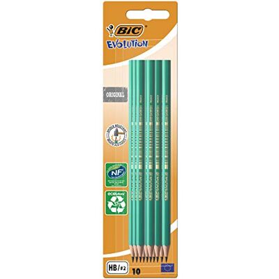 BIC Evolution Original HB Lápis de Grafite Embalagem de 10 unidades BIC Evolution Original HB Lápis de Grafite Embalagem de 10 unidades