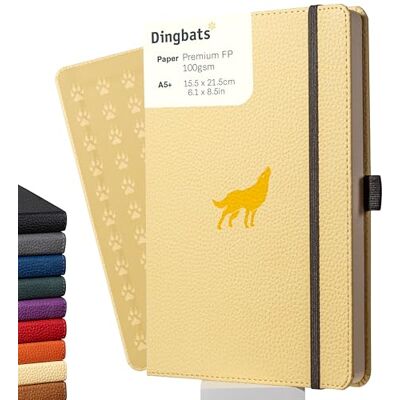 Dingbats* Notebooks Dingbats* Vida Silvestre Caderno A5 Rayado Médio Caderno de Capa Dura em PU Fecho Elástico, Suporte para Canetas, Marcador Dingbats* Notebooks Dingbats* Vida Silvestre Caderno A5 Rayado Médio Caderno de Capa Dura em PU Fecho Elástico, Suporte para Canetas, Marcador