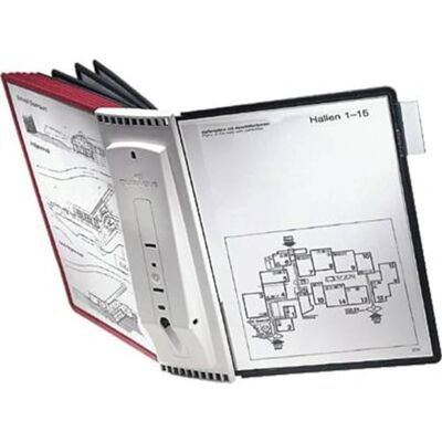 Durable Sistema de painéis de exibição Sherpa Wall com 10 painéis de exibição, 1 peça, preto/vermelho Durable Sistema de painéis de exibição Sherpa Wall com 10 painéis de exibição, 1 peça, preto/vermelho