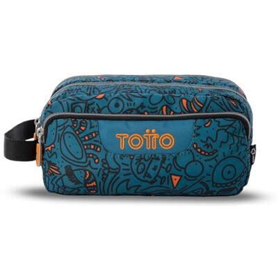 TOTTO Estojo escolar 3 compartimentos, modelo Agapec, estojo grande, dimensões 23 x 11,5 x 10,5 cm, pega lateral, puxadores ergonómicos com PVC, tecido resistente, estampado Grafer TOTTO Estojo escolar 3 compartimentos, modelo Agapec, estojo grande, dimensões 23 x 11,5 x 10,5 cm, pega lateral, puxadores ergonómicos com PVC, tecido resistente, estampado Grafer