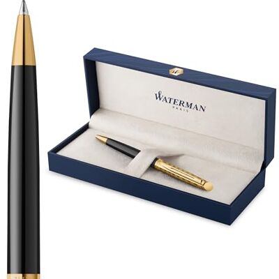 Waterman Hémisphère Caneta esferográfica Coleção Opera preto e dourado Estojo de presente Waterman Hémisphère Caneta esferográfica Coleção Opera preto e dourado Estojo de presente