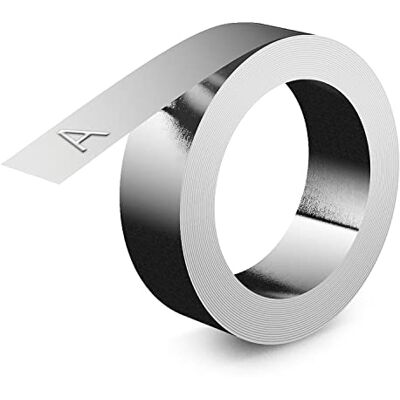 Dymo S0720180 Fita de alumínio autoadesiva, 12 mm x 3,65 m Dymo S0720180 Fita de alumínio autoadesiva, 12 mm x 3,65 m