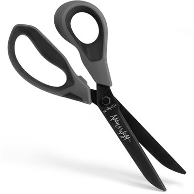 Ashton and Wright Titanium HD Tesouras resistentes para escritório, casa, cozinha e trabalhos manuais, 210 mm, lâminas revestidas de titânio (cinza, canhoto) Ashton and Wright Titanium HD Tesouras resistentes para escritório, casa, cozinha e trabalhos manuais, 210 mm, lâminas revestidas de titânio (cinza, canhoto)