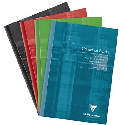 Clairefontaine 1 Caderno lombo costurado 40 páginas com margens amovíveis 14,8 x 21 cm 110 g Capa de cartolina plastificada cor aleatória Clairefontaine 1 Caderno lombo costurado 40 páginas com margens amovíveis 14,8 x 21 cm 110 g Capa de cartolina plastificada cor aleatória