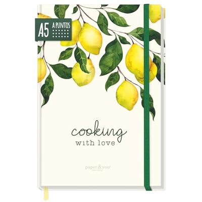 Häfft paper&you® JournalA5 dotted Caderno com pontos "Cooking with Love Häfft paper&you® JournalA5 dotted Caderno com pontos "Cooking with Love