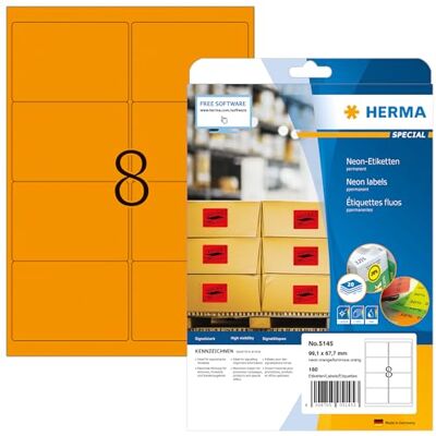 Herma 5145 Etiquetas neon - para visibilidade Herma 5145 Etiquetas neon - para visibilidade