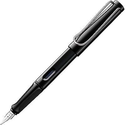 Lamy Safari Black Caneta estilográfica com pega ergonómica e plumas de aço polido em tamanho EF ideal para qualquer escrita e caligrafia inclui cartucho T 10 azul Destro Lamy Safari Black Caneta estilográfica com pega ergonómica e plumas de aço polido em tamanho EF ideal para qualquer escrita e caligrafia inclui cartucho T 10 azul Destro