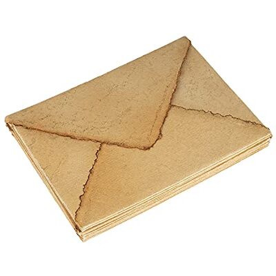 WANDERINGS Envelope Envelhecido Feito À Mão com Borda de Capa 5,25 x 7,25 (13 x 18 cm) Pacote de 25 para Escritores, Convites, Anúncios Papel Reciclado Grosso de 150 g/m² WANDERINGS Envelope Envelhecido Feito À Mão com Borda de Capa 5,25 x 7,25 (13 x 18 cm) Pacote de 25 para Escritores, Convites, Anúncios Papel Reciclado Grosso de 150 g/m²
