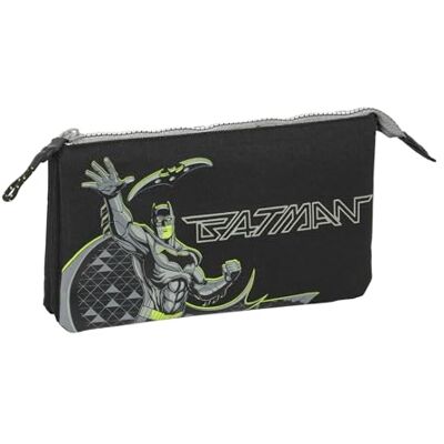 safta BATMAN GAME OVER Porta-todo triplo, estojo infantil, estojo infantil, ideal para crianças na idade escolar, confortável e versátil, qualidade e resistência, 22 x 3 x 12 cm safta BATMAN GAME OVER Porta-todo triplo, estojo infantil, estojo infantil, ideal para crianças na idade escolar, confortável e versátil, qualidade e resistência, 22 x 3 x 12 cm