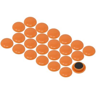 FIRST4MAGNETS Ímanes de escritório de planeamento de laranja média para frigorífico, ardósia, painel de anúncios, arquivador pacote de 12 FIRST4MAGNETS Ímanes de escritório de planeamento de laranja média para frigorífico, ardósia, painel de anúncios, arquivador pacote de 12