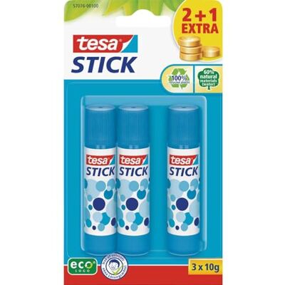 tesa Stick Cola em barra ecologótipo barra de cola sem cheiro para papel e cartão sem solventes e ecológico, 3 x 10 g tesa Stick Cola em barra ecologótipo barra de cola sem cheiro para papel e cartão sem solventes e ecológico, 3 x 10 g