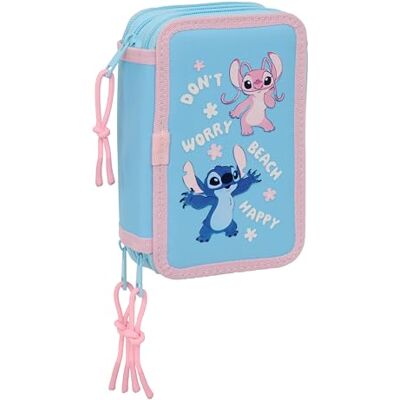 safta Stitch Happy Estojo escolar com 37 úteis incluídos, estojo infantil, estojo para crianças, ideal para crianças dos 5 aos 14 anos, confortável e versátil, qualidade e resistência, 12,5 x 5,5 x 19,5 cm safta Stitch Happy Estojo escolar com 37 úteis incluídos, estojo infantil, estojo para crianças, ideal para crianças dos 5 aos 14 anos, confortável e versátil, qualidade e resistência, 12,5 x 5,5 x 19,5 cm