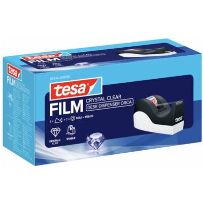 tesa Dispensador de mesa Easy Cut Orca 1 rolo Crystal Clear Dispensador de mesa com 1 rolo de 10 m x 19 mm. Base antiderrapante para um suporte seguro tesa Dispensador de mesa Easy Cut Orca 1 rolo Crystal Clear Dispensador de mesa com 1 rolo de 10 m x 19 mm. Base antiderrapante para um suporte seguro