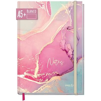 Häfft paper&you® Caderno A5 diário em branco "Silky Pink Häfft paper&you® Caderno A5 diário em branco "Silky Pink