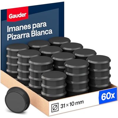 GAUDER Ímanes para ardósia magnética, ímãs redondos para ardósia branca, frigorífico e escritório, discos de ferrite, 31 x 10 mm, 60 unidades preto) Discos redondos de ferrita, cada imán sujeta en pizarra blanca, nevera y oficina, imanes para pizarra ma GAUDER Ímanes para ardósia magnética, ímãs redondos para ardósia branca, frigorífico e escritório, discos de ferrite, 31 x 10 mm, 60 unidades preto) Discos redondos de ferrita, cada imán sujeta en pizarra blanca, nevera y oficina, imanes para pizarra ma