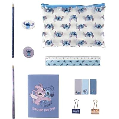 Disney Lilo e Stitch Conjunto de papelaria, planeador semanal, rascunhos, cadernos, brochuras, conjunto escolar para crianças e adolescentes, Conjunto de papelaria Disney Lilo e Stitch Conjunto de papelaria, planeador semanal, rascunhos, cadernos, brochuras, conjunto escolar para crianças e adolescentes, Conjunto de papelaria