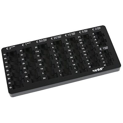 HMF Euro bandeja para contar moedas chanfrada 27,5 x 13 x 3 cm, preto HMF Euro bandeja para contar moedas chanfrada 27,5 x 13 x 3 cm, preto