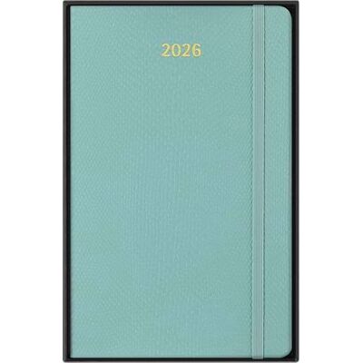 Moleskine Planeador semanal 2026 bonito e ético, agenda semanal de 12 meses com espaço para notas, cobertura suave vegana efeito pitão, cor verde sálvia, formato 13 x 21 cm Moleskine Planeador semanal 2026 bonito e ético, agenda semanal de 12 meses com espaço para notas, cobertura suave vegana efeito pitão, cor verde sálvia, formato 13 x 21 cm
