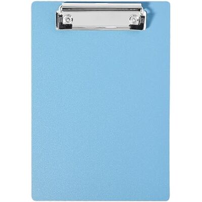 HXMJIED Porta-papéis de plástico A5 com braçadeira de metal de borracha, prancheta pequena azul gelo tamanho A5 padrão 225 x 155 mm, suporte de papel duradouro para escrever notas, documentos, tabuleiro de HXMJIED Porta-papéis de plástico A5 com braçadeira de metal de borracha, prancheta pequena azul gelo tamanho A5 padrão 225 x 155 mm, suporte de papel duradouro para escrever notas, documentos, tabuleiro de
