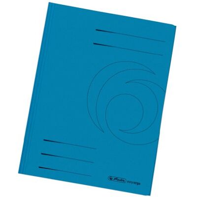 herlitz Lote de pastas (10 unidades, material reciclado, A4, com 3 abas), cor azul herlitz Lote de pastas (10 unidades, material reciclado, A4, com 3 abas), cor azul