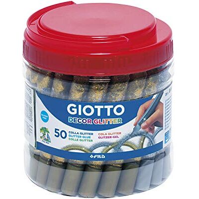 Giotto Decor Glitter Pack de 50, cola com púrpura, ouro e prata, 12 x 12 x 13 cm Giotto Decor Glitter Pack de 50, cola com púrpura, ouro e prata, 12 x 12 x 13 cm