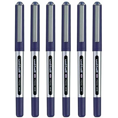 Uni-Ball ROLLER UNI BALL UB150 Ponta 0,5 mm aço inoxidável corpo plástico clipe metálico tinta azul resistente à água MITSUBISHI Uni-Ball ROLLER UNI BALL UB150 Ponta 0,5 mm aço inoxidável corpo plástico clipe metálico tinta azul resistente à água MITSUBISHI