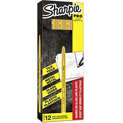 Sharpie Caixa de marcadores chineses ponta fina amarelo sumo de 12 Sharpie Caixa de marcadores chineses ponta fina amarelo sumo de 12