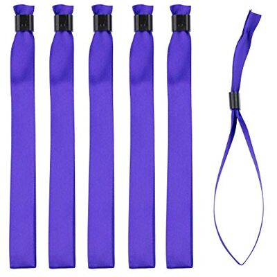 IBOO 100 pulseiras de tecido pura fita de cetim pulseiras descartáveis de identificação e segurança para eventos, festa, fecho de plástico unidirecional IBOO 100 pulseiras de tecido pura fita de cetim pulseiras descartáveis de identificação e segurança para eventos, festa, fecho de plástico unidirecional