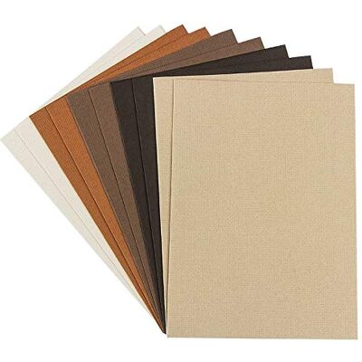 Ideen mit Herz Conjunto de cartões comemorativos, 10 cartões coloridos e 10 envelopes brancos, aspeto de linho, colorido, ideal para felicitações, casamentos (creme/castanho, Din B6, 16,5 x 11,5 cm) Ideen mit Herz Conjunto de cartões comemorativos, 10 cartões coloridos e 10 envelopes brancos, aspeto de linho, colorido, ideal para felicitações, casamentos (creme/castanho, Din B6, 16,5 x 11,5 cm)