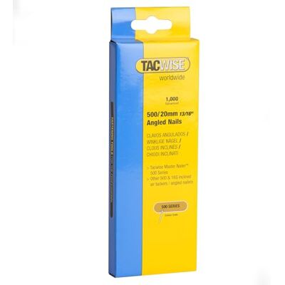 TACWISE Pregos inclinados do tipo 500/20 mm, caixa de 1000 unidades TACWISE Pregos inclinados do tipo 500/20 mm, caixa de 1000 unidades