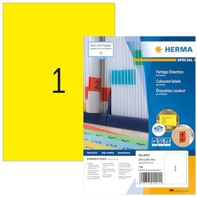 Etiquetas Universais Amarelas HERMA - Etiquetas Etiquetas Universais Amarelas HERMA - Etiquetas