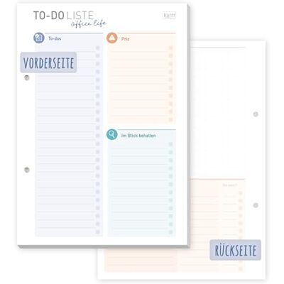 Häfft ® Office Life Bloco de notas (50 folhas, com prios, acompanhamento de tarefas e espaço livre para notas sustentável e ecológico Häfft ® Office Life Bloco de notas (50 folhas, com prios, acompanhamento de tarefas e espaço livre para notas sustentável e ecológico
