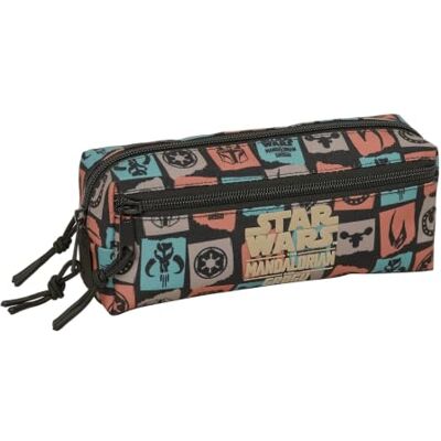 Safta Plumier Triple Mandalorian & Grogu 37 peças, estojo escolar organizador com 3 compartimentos e fecho, inclui 16 lápis, 14 marcadores, régua e semicírculo, medidas 12,5 x 5,5 x 19 5 cm, Estojo Safta Plumier Triple Mandalorian & Grogu 37 peças, estojo escolar organizador com 3 compartimentos e fecho, inclui 16 lápis, 14 marcadores, régua e semicírculo, medidas 12,5 x 5,5 x 19 5 cm, Estojo