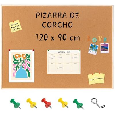 Creative 120 x 90 cm (+-2 cm) XXL grande quadro de cortiça quadro Creative 120 x 90 cm (+-2 cm) XXL grande quadro de cortiça quadro
