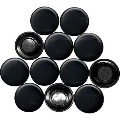 FIRST4MAGNETS Grandes ímãs de escritório de planeamento preto para frigorífico, ardósia, quadro de anúncios, arquivador 40 mm de diâmetro x 8 mm de altura embalagem de 12 FIRST4MAGNETS Grandes ímãs de escritório de planeamento preto para frigorífico, ardósia, quadro de anúncios, arquivador 40 mm de diâmetro x 8 mm de altura embalagem de 12