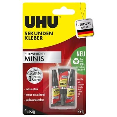 UHU Format 40267004 super-minis sekundenkleber 3x1g UHU Format 40267004 super-minis sekundenkleber 3x1g