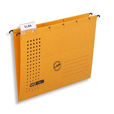 Elba Chic Ultimate 85740 GB Pasta com ganchos para pendurar (laterais abertas, 25 unidades), amarelo Elba Chic Ultimate 85740 GB Pasta com ganchos para pendurar (laterais abertas, 25 unidades), amarelo