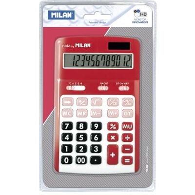 MILAN Calculadora de 12 dígitos vermelha MILAN Calculadora de 12 dígitos vermelha