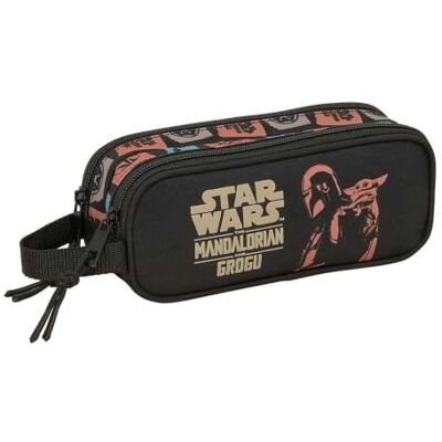 Safta Plumier Triple Mandalorian & Grogu 37 peças, estojo escolar organizador com 3 compartimentos e fecho, inclui 16 lápis, 14 marcadores, régua e semicírculo, medidas 12,5 x 5,5 x 19 5 cm, Estojo Safta Plumier Triple Mandalorian & Grogu 37 peças, estojo escolar organizador com 3 compartimentos e fecho, inclui 16 lápis, 14 marcadores, régua e semicírculo, medidas 12,5 x 5,5 x 19 5 cm, Estojo
