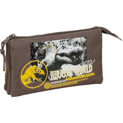Safta JURASSIC WORLD Porta-todo triplo, estojo infantil, ideal para crianças na idade escolar, confortável e versátil, qualidade e resistência, 22 x 3 x 12 cm Safta JURASSIC WORLD Porta-todo triplo, estojo infantil, ideal para crianças na idade escolar, confortável e versátil, qualidade e resistência, 22 x 3 x 12 cm