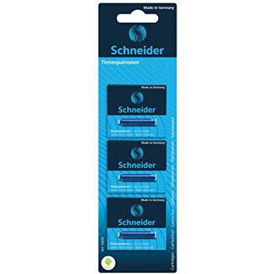 SCHNEIDER Schreibgeräte Cartucho de tinta para caneta-tinteiro e caneta de ponta redonda, cor azul, 3 x 6er Blister cartão SCHNEIDER Schreibgeräte Cartucho de tinta para caneta-tinteiro e caneta de ponta redonda, cor azul, 3 x 6er Blister cartão