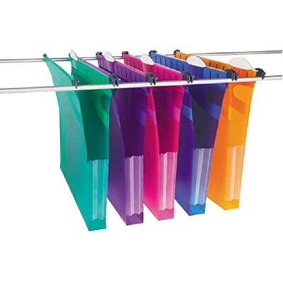 Rexel Multifile Extra 2102573 Pastas suspensas (tamanho folho, polipropileno, lombo 30 mm, 10 unidades) multicolor Rexel Multifile Extra 2102573 Pastas suspensas (tamanho folho, polipropileno, lombo 30 mm, 10 unidades) multicolor